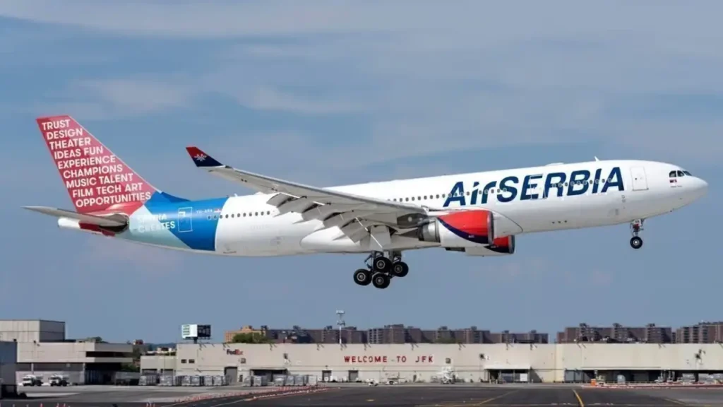 Arrivals at Air Serbia John F. Kennedy Airport Terminal