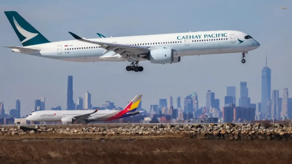 Cathay Pacific Airlines Arrivals at JFK Terminal 