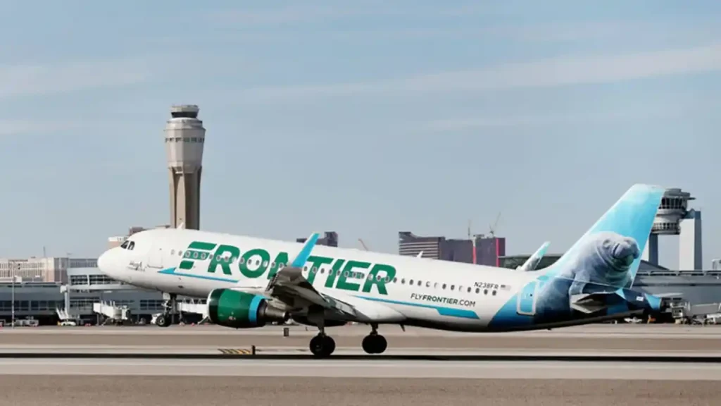 Arrivals of Frontier Airlines flights at John F. Kennedy Airport