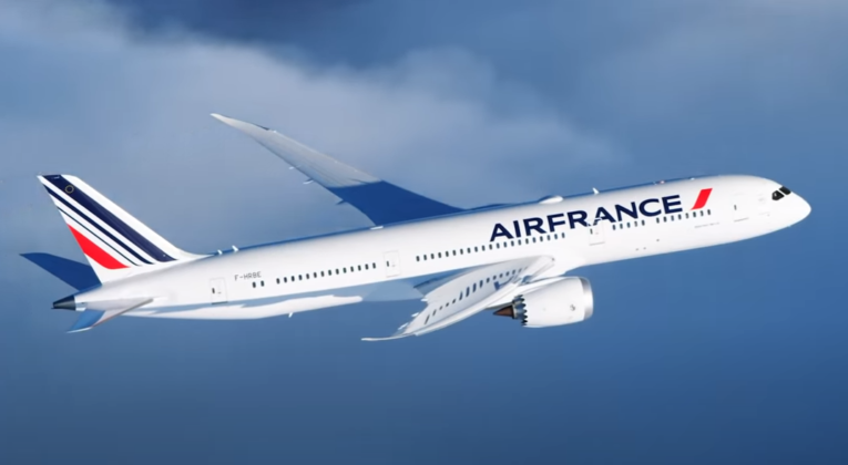 Arrival of Air France flight at the John F. Kennedy Airport